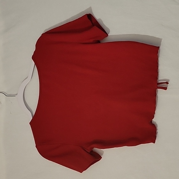 Shein Red women's v-neck crop top medium - Picture 7 of 7